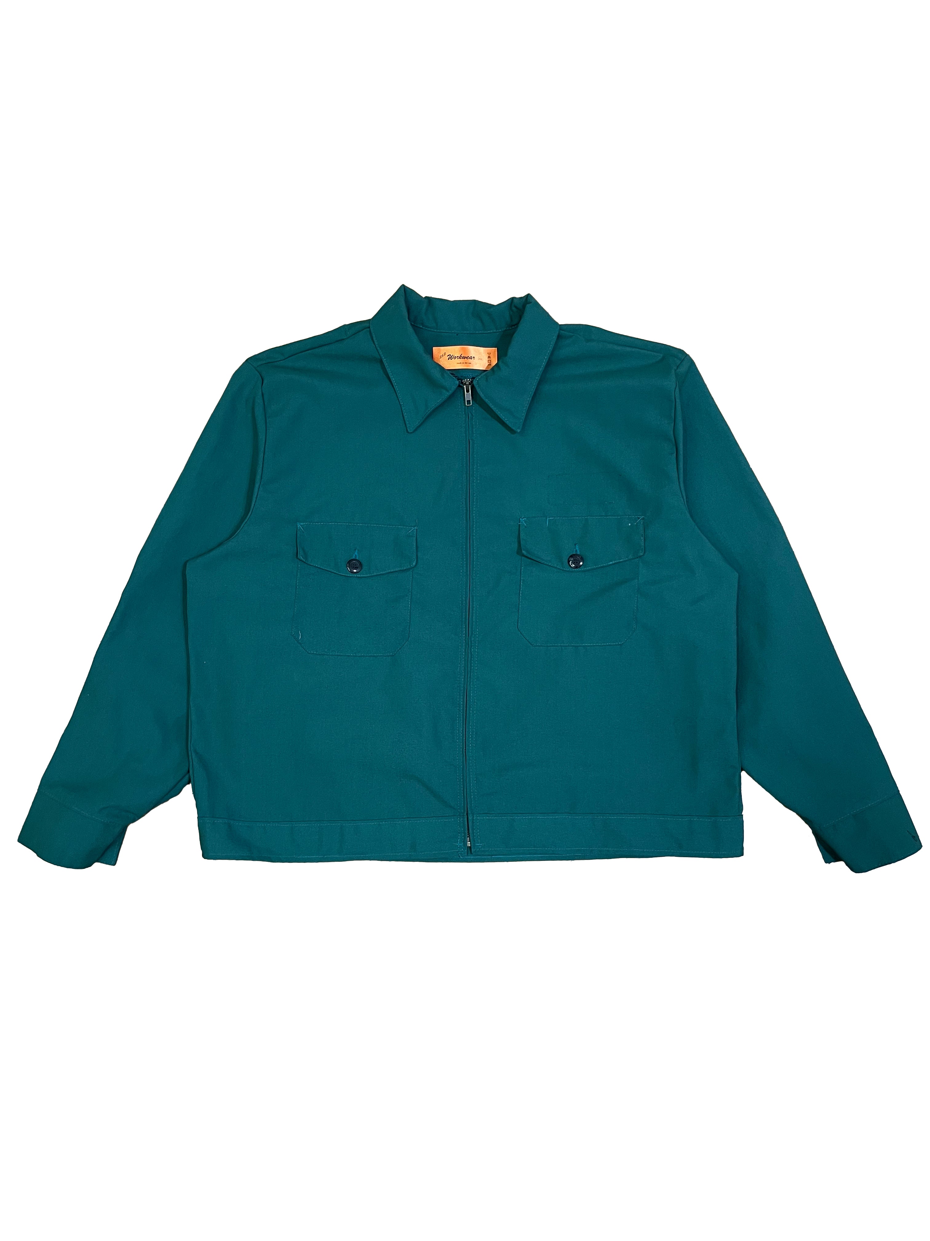 Light Green 2 Pocket Zip Up Jacket – Workwear NYC