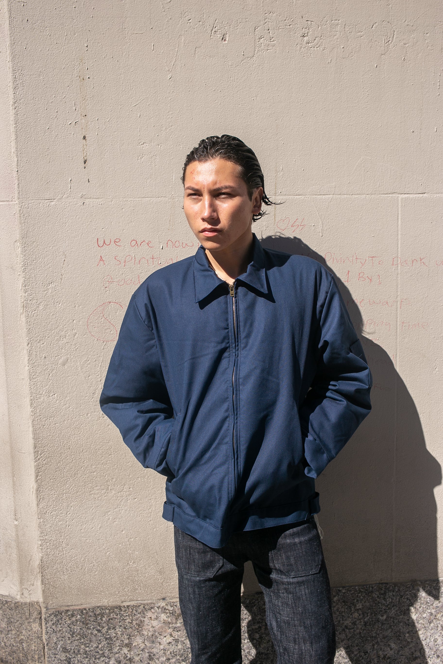 Navy Zipped Jacket – Workwear NYC