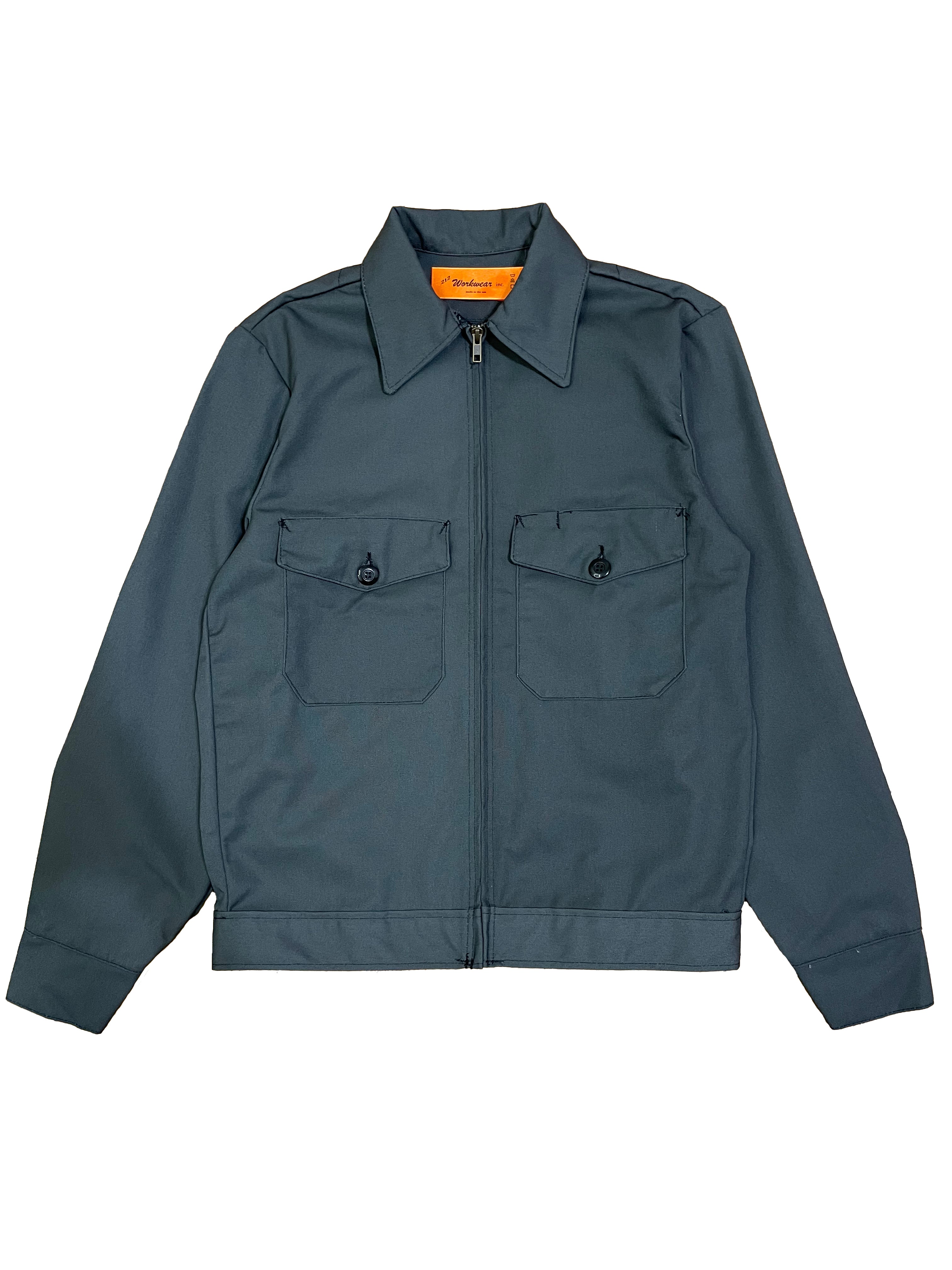 Double Chest Pocket Grey Jacket – Workwear NYC