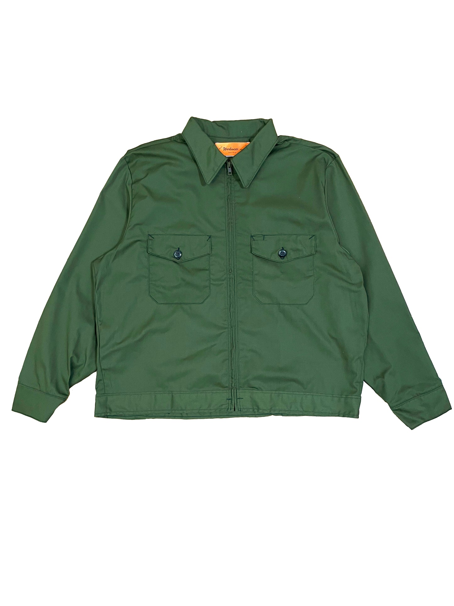 Green Chest Pocket Zip Jacket